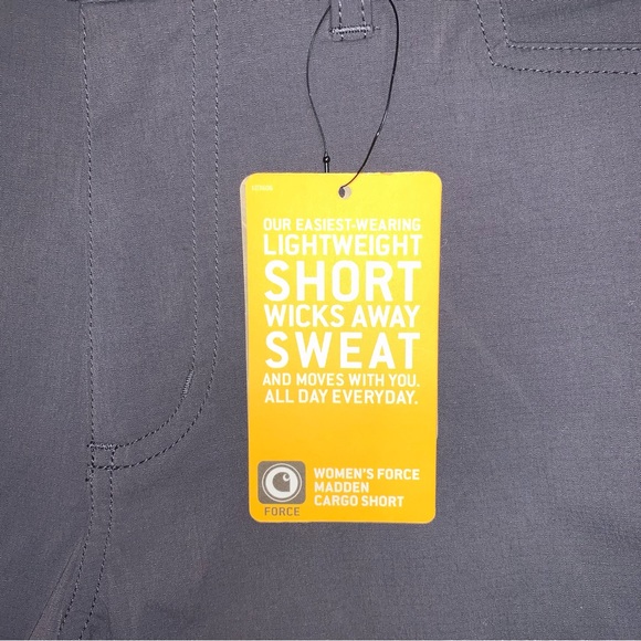 🆕 NWT CARHARTT Straight Madden Cargo Shorts WOmen’s 16 Shadow Rugged Flex Force - Picture 4 of 9